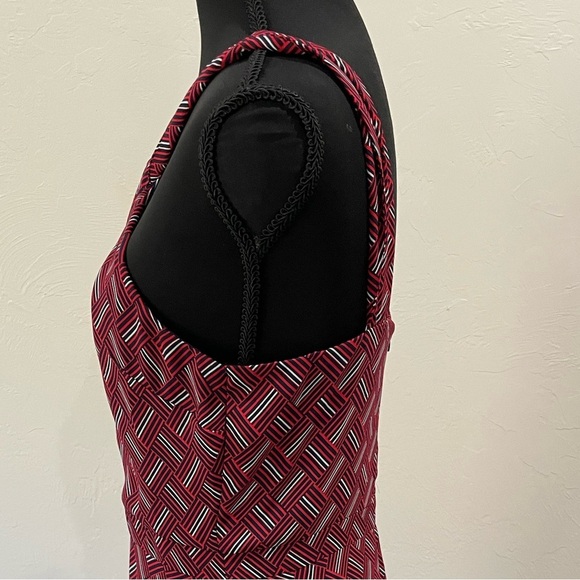 Banana Republic Red Navy Halter Lined Dress - Picture 3 of 6